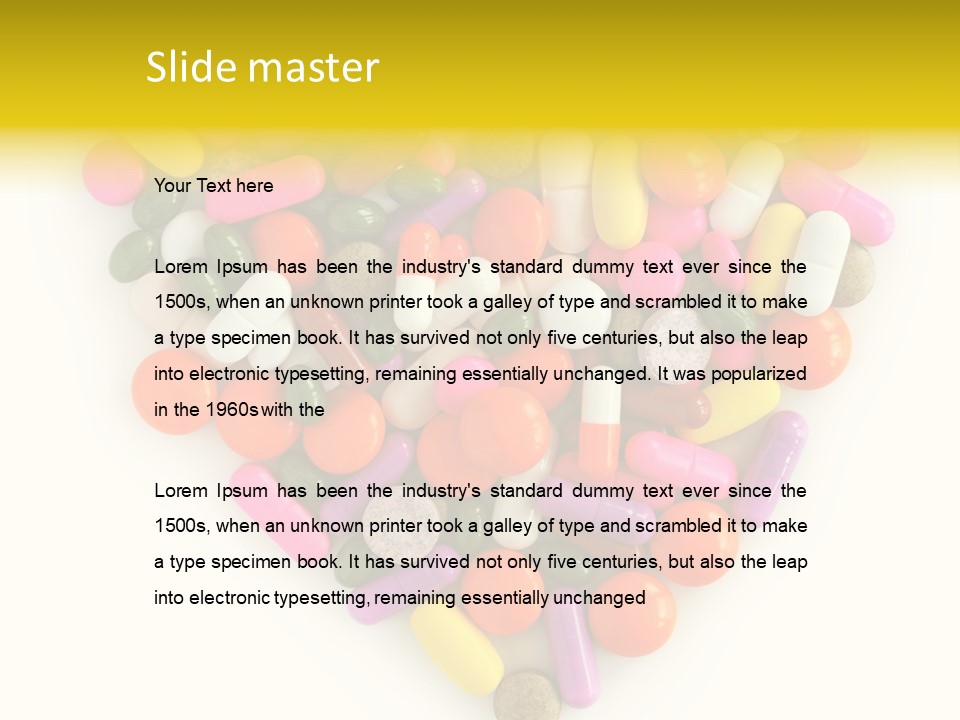 Pills Isolated Pharmaceuticals PowerPoint Template