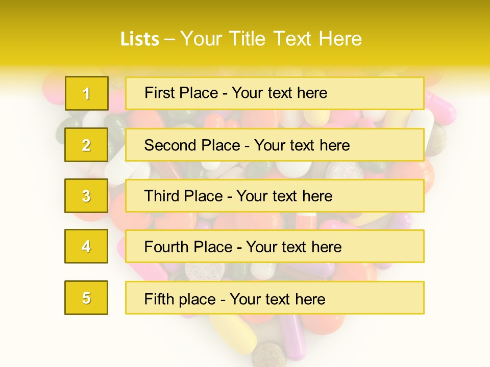 Pills Isolated Pharmaceuticals PowerPoint Template