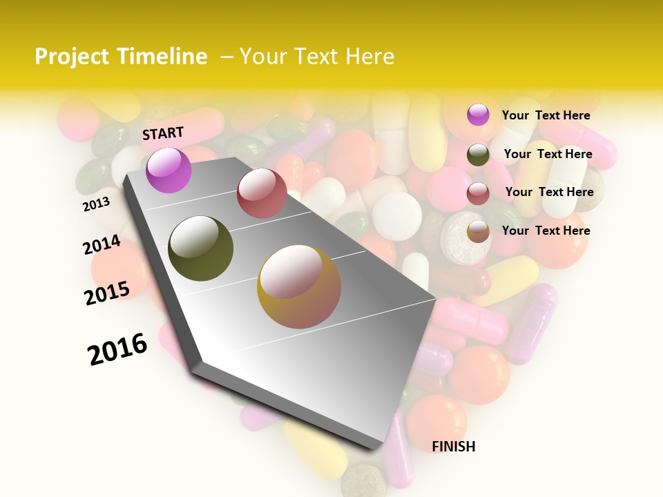 Pills Isolated Pharmaceuticals PowerPoint Template