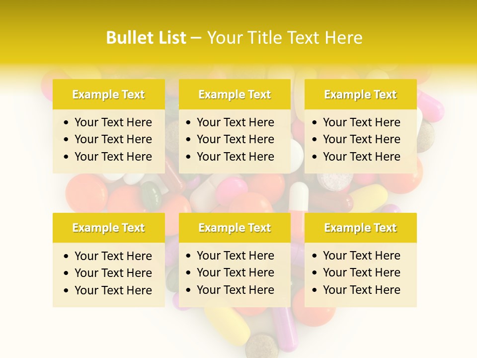 Pills Isolated Pharmaceuticals PowerPoint Template