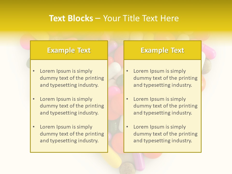 Pills Isolated Pharmaceuticals PowerPoint Template