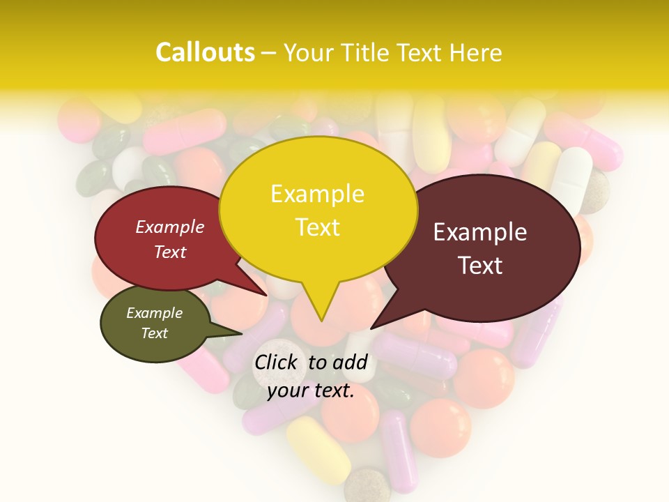 Pills Isolated Pharmaceuticals PowerPoint Template