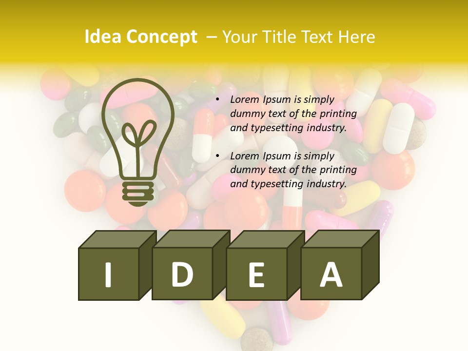 Pills Isolated Pharmaceuticals PowerPoint Template