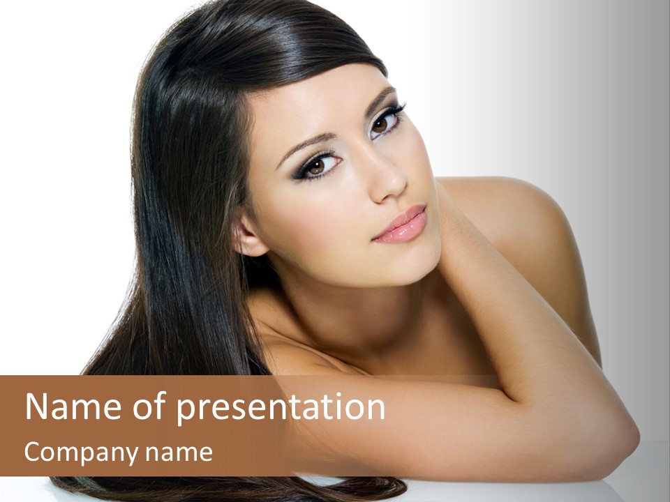 Woman Fashion Caucasian PowerPoint Template