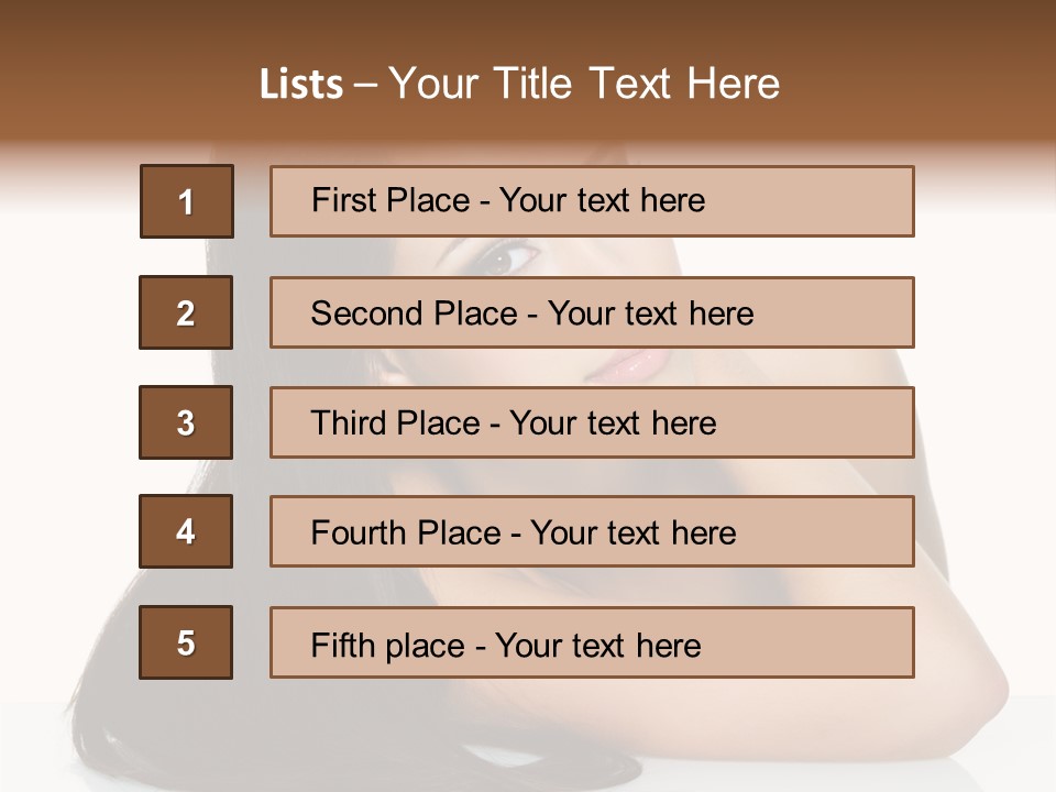 Woman Fashion Caucasian PowerPoint Template