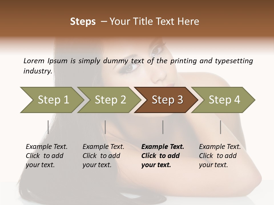 Woman Fashion Caucasian PowerPoint Template