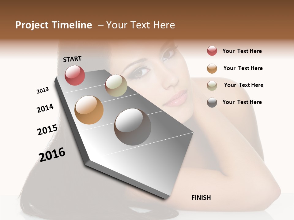 Woman Fashion Caucasian PowerPoint Template