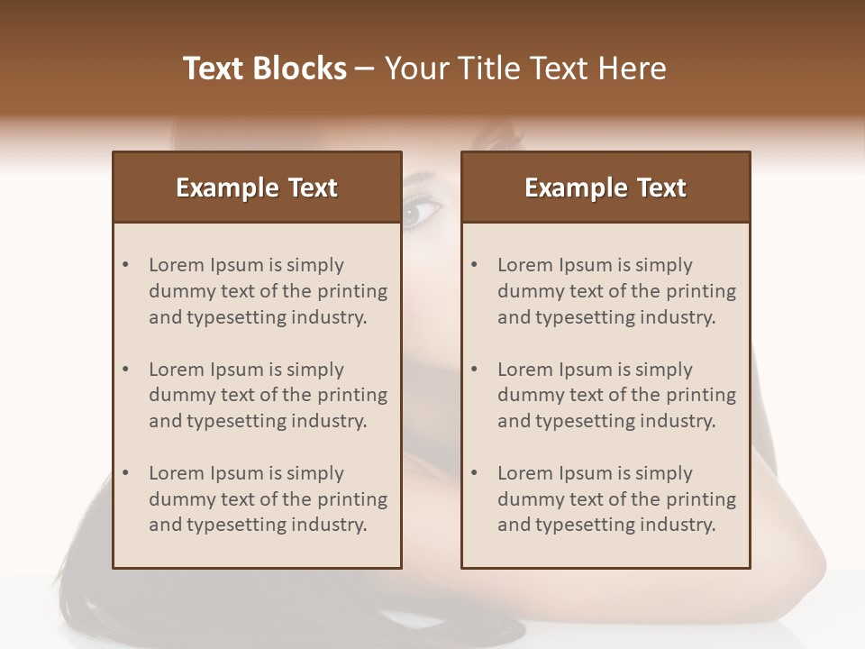 Woman Fashion Caucasian PowerPoint Template