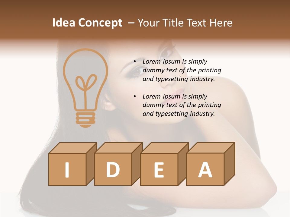 Woman Fashion Caucasian PowerPoint Template