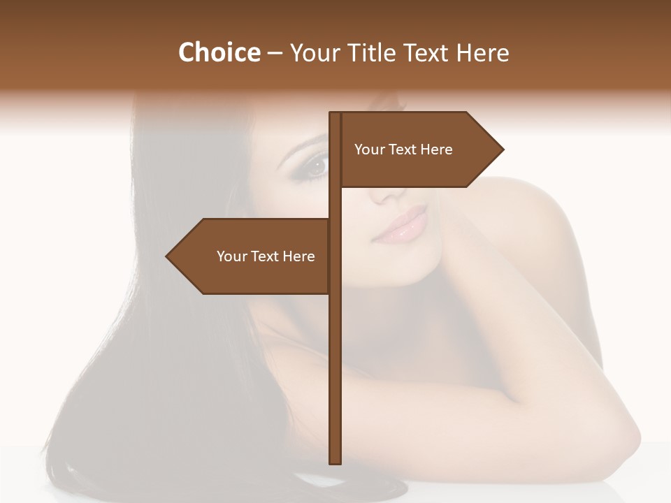 Woman Fashion Caucasian PowerPoint Template