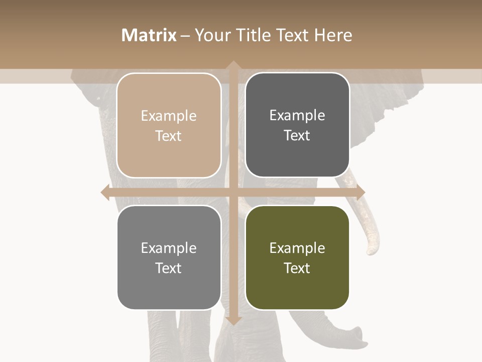 Elephant Trunk Cutout PowerPoint Template