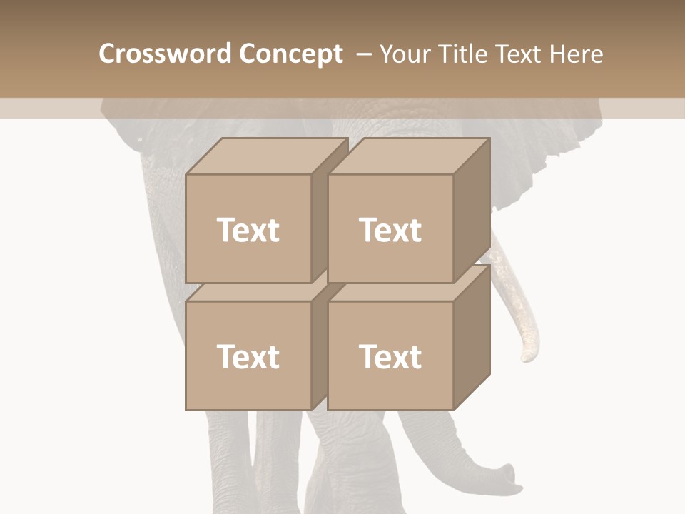 Elephant Trunk Cutout PowerPoint Template