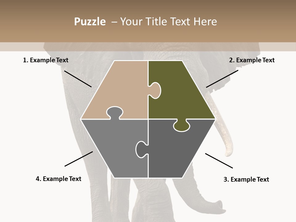 Elephant Trunk Cutout PowerPoint Template