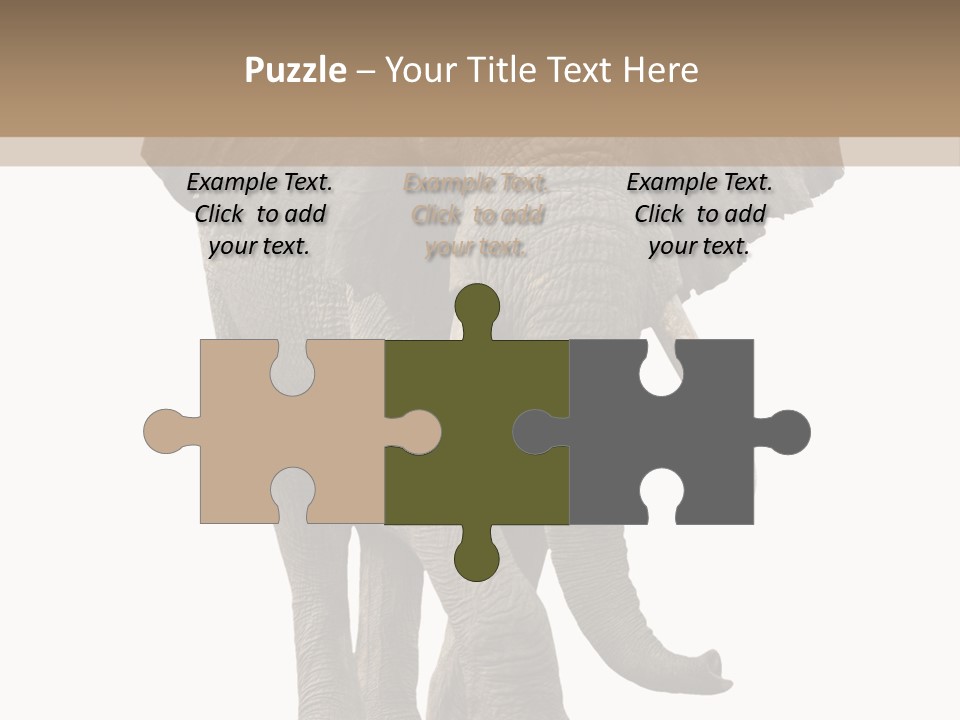 Elephant Trunk Cutout PowerPoint Template
