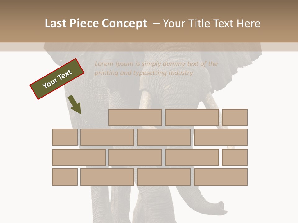 Elephant Trunk Cutout PowerPoint Template