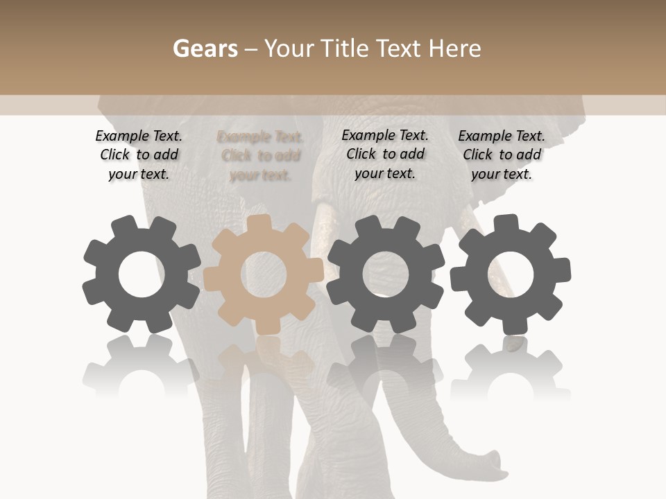 Elephant Trunk Cutout PowerPoint Template