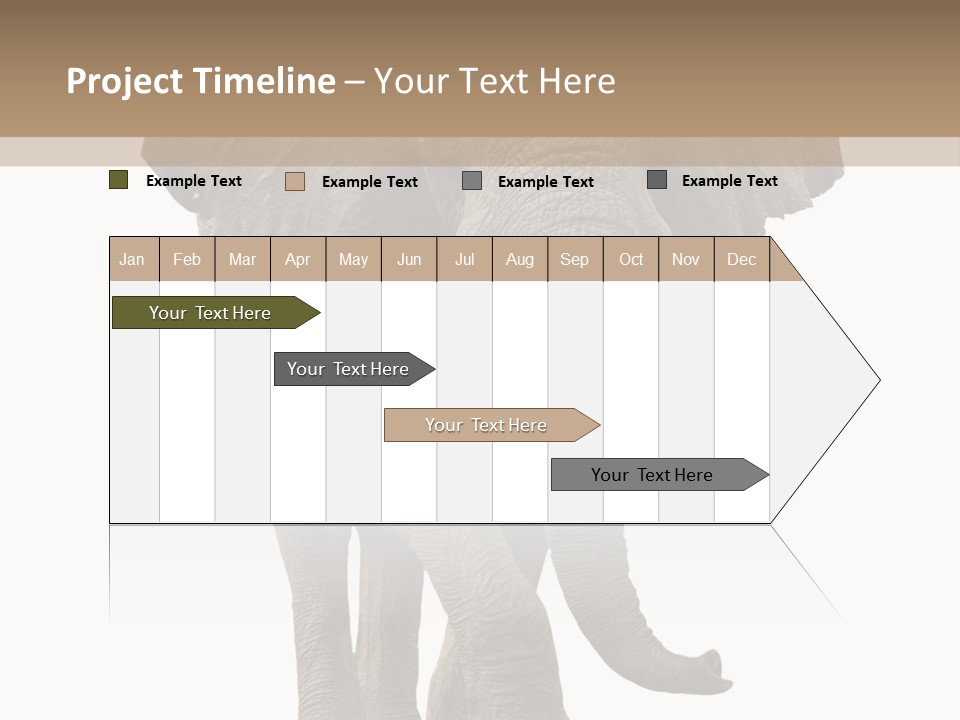 Elephant Trunk Cutout PowerPoint Template