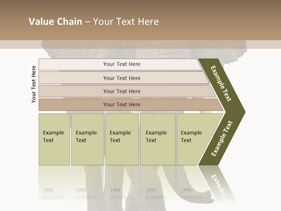 Elephant Trunk Cutout PowerPoint Template