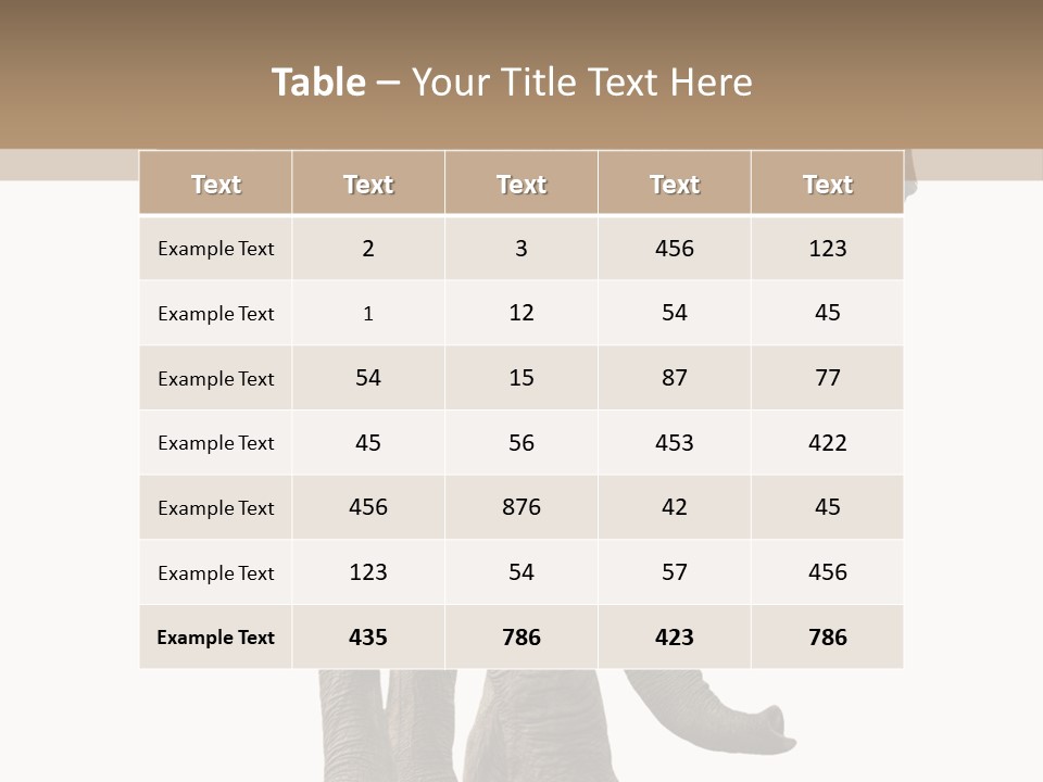 Elephant Trunk Cutout PowerPoint Template