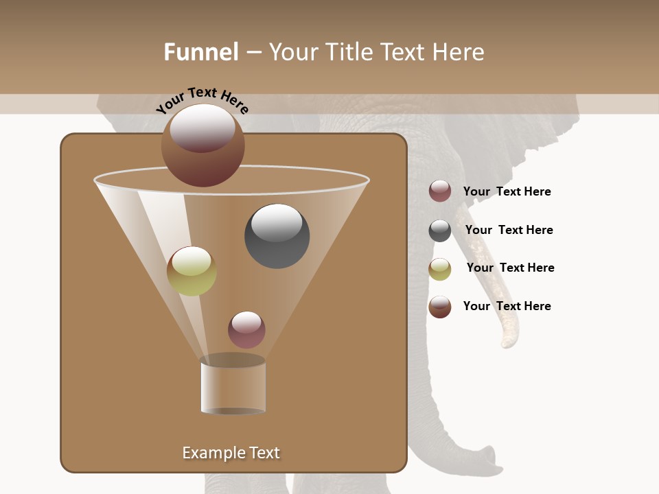 Elephant Trunk Cutout PowerPoint Template
