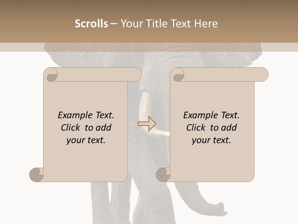 Elephant Trunk Cutout PowerPoint Template