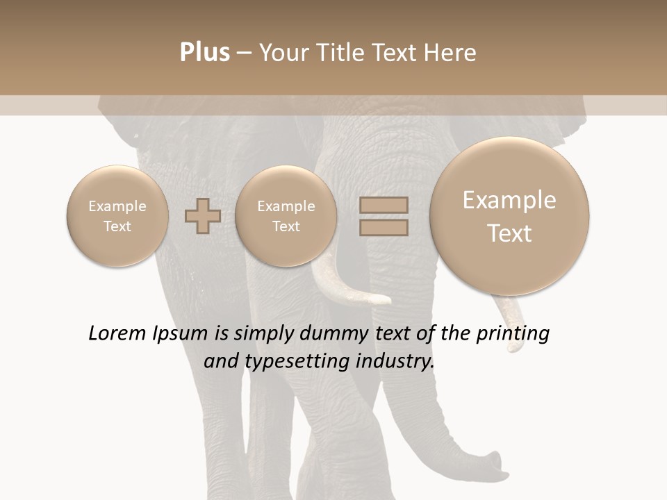 Elephant Trunk Cutout PowerPoint Template