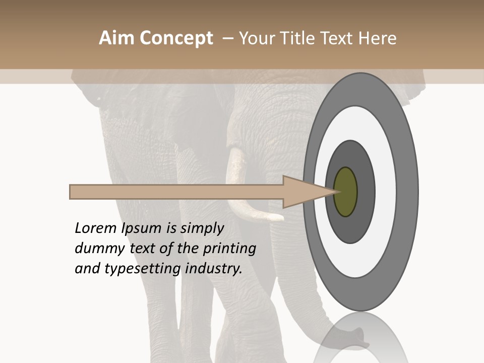 Elephant Trunk Cutout PowerPoint Template