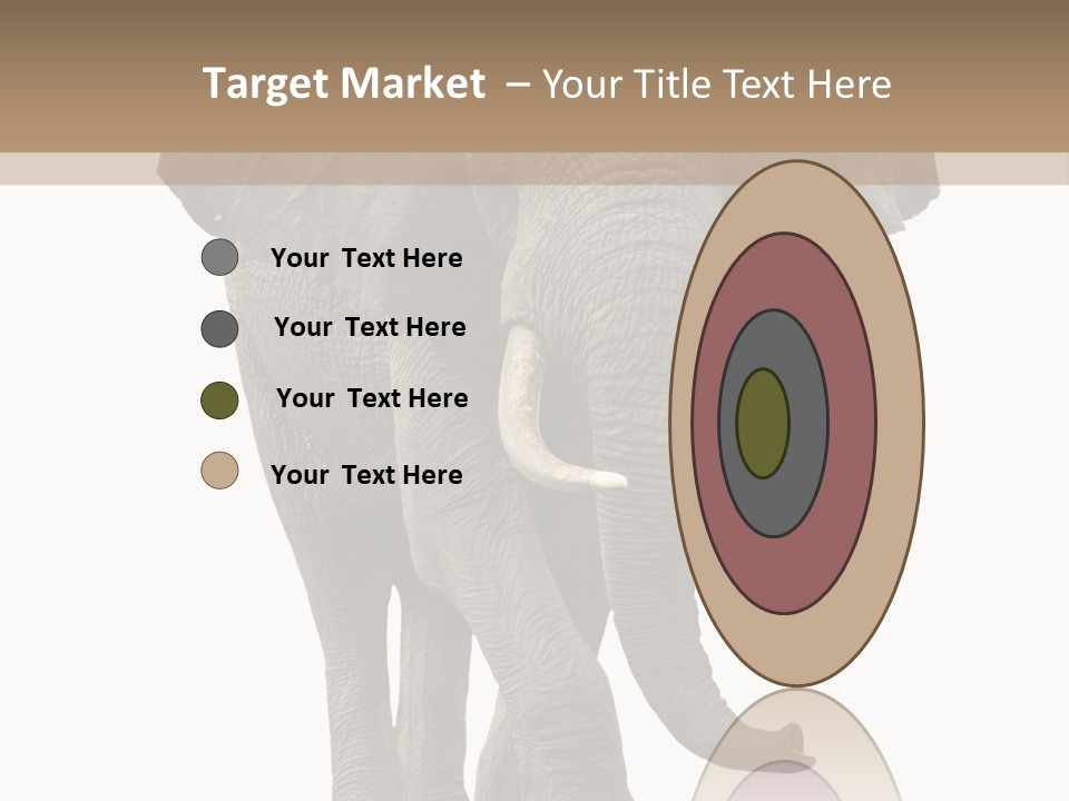 Elephant Trunk Cutout PowerPoint Template