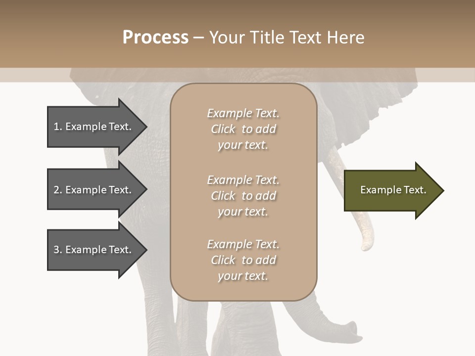 Elephant Trunk Cutout PowerPoint Template