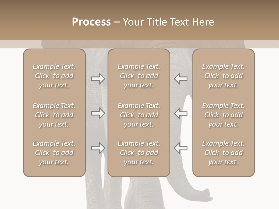 Elephant Trunk Cutout PowerPoint Template