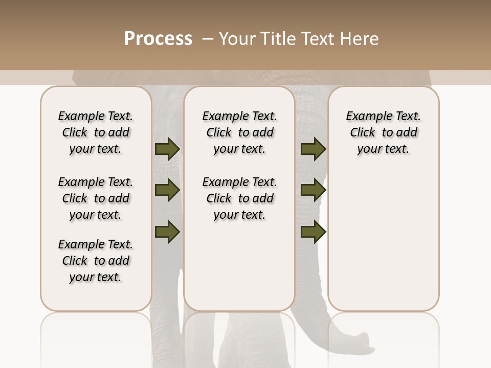 Elephant Trunk Cutout PowerPoint Template