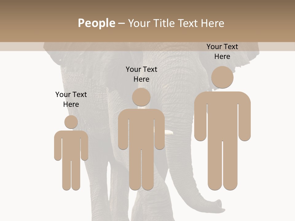 Elephant Trunk Cutout PowerPoint Template