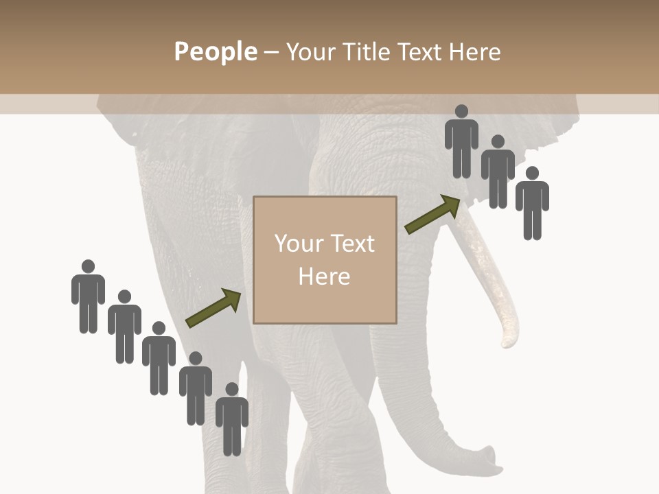 Elephant Trunk Cutout PowerPoint Template