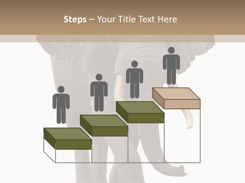 Elephant Trunk Cutout PowerPoint Template
