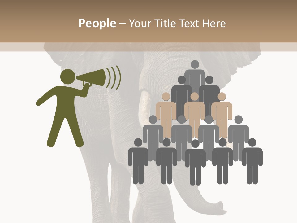 Elephant Trunk Cutout PowerPoint Template