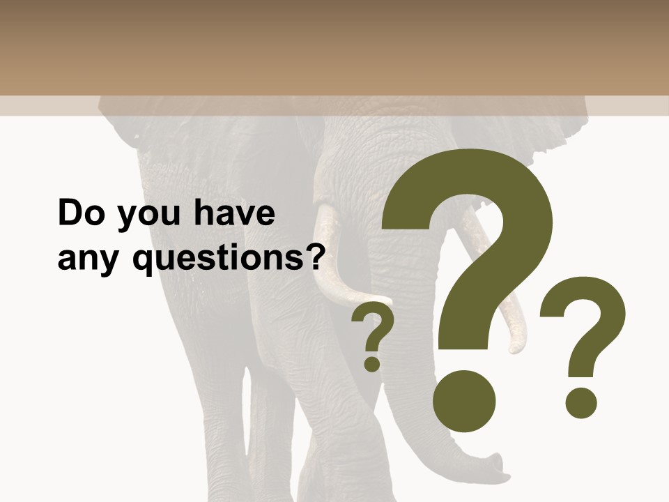 Elephant Trunk Cutout PowerPoint Template