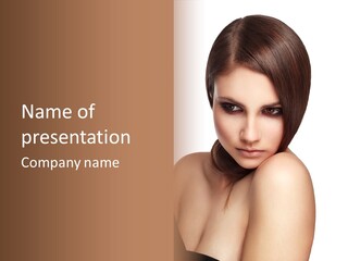 Beautiful Brown Head PowerPoint Template