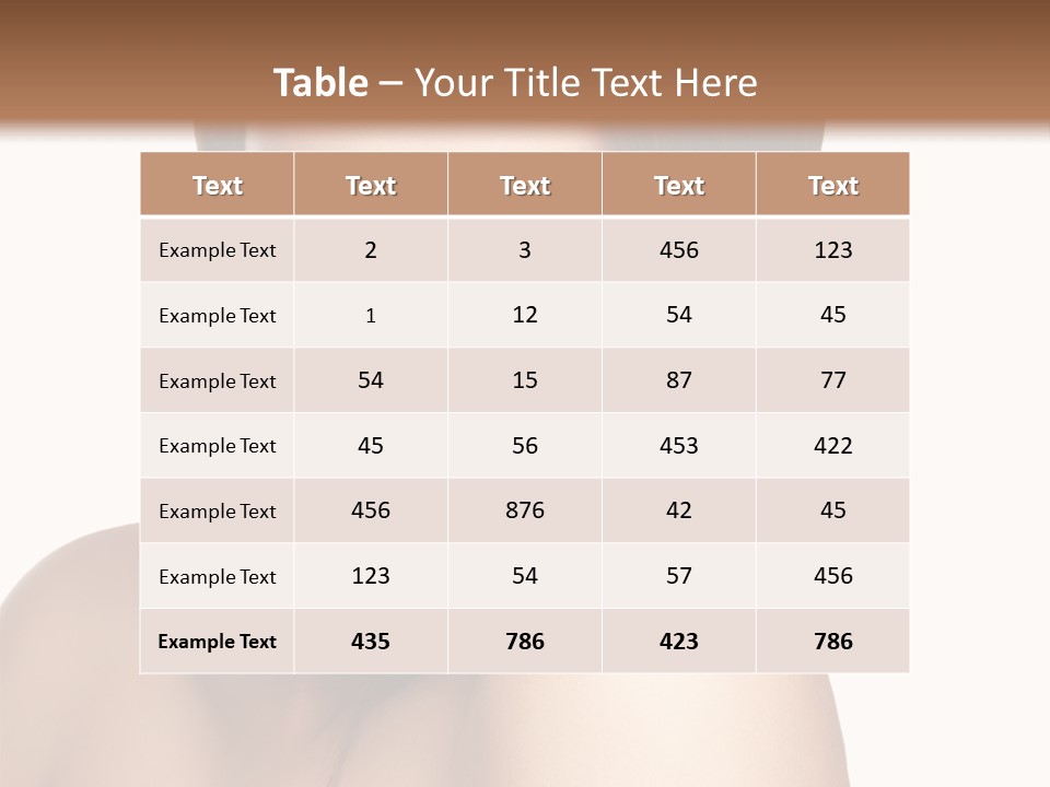 Beautiful Brown Head PowerPoint Template