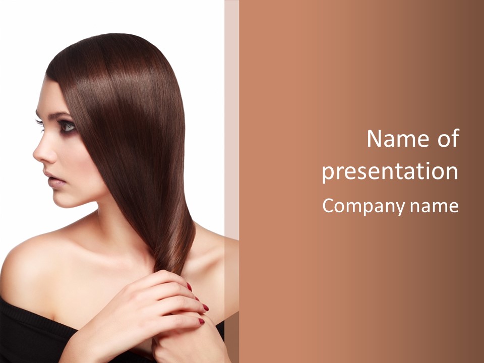 Adult Close Up Head PowerPoint Template