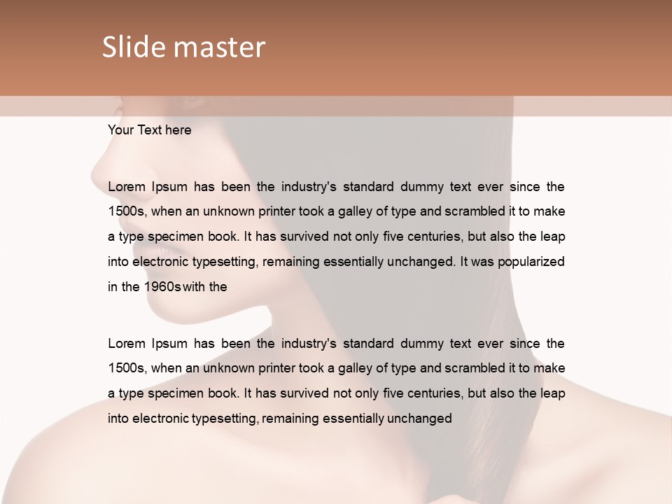 Adult Close Up Head PowerPoint Template