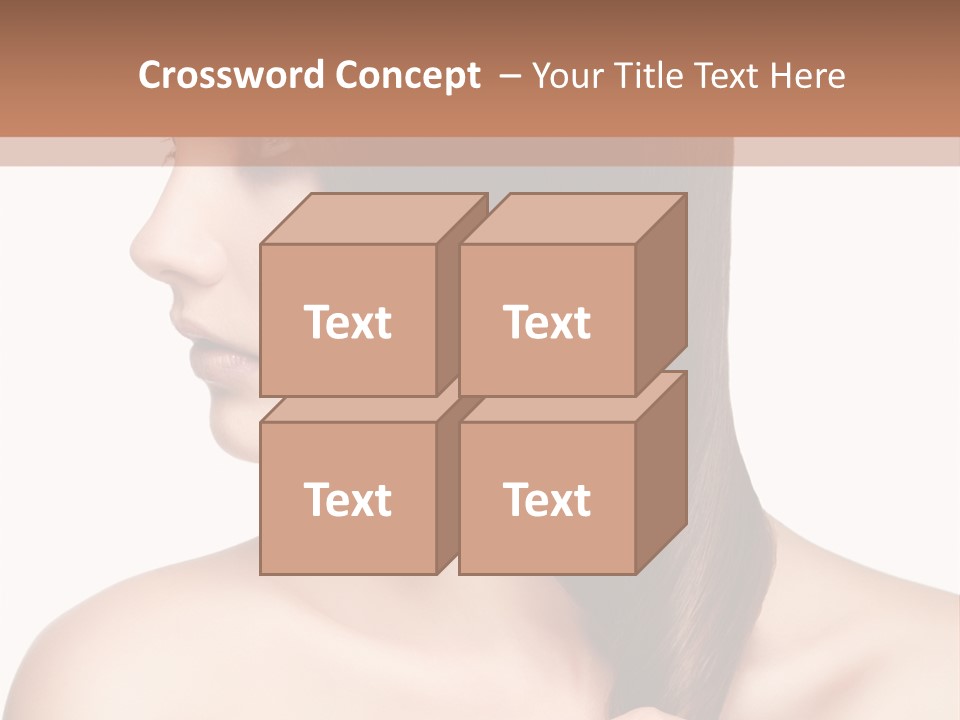 Adult Close Up Head PowerPoint Template