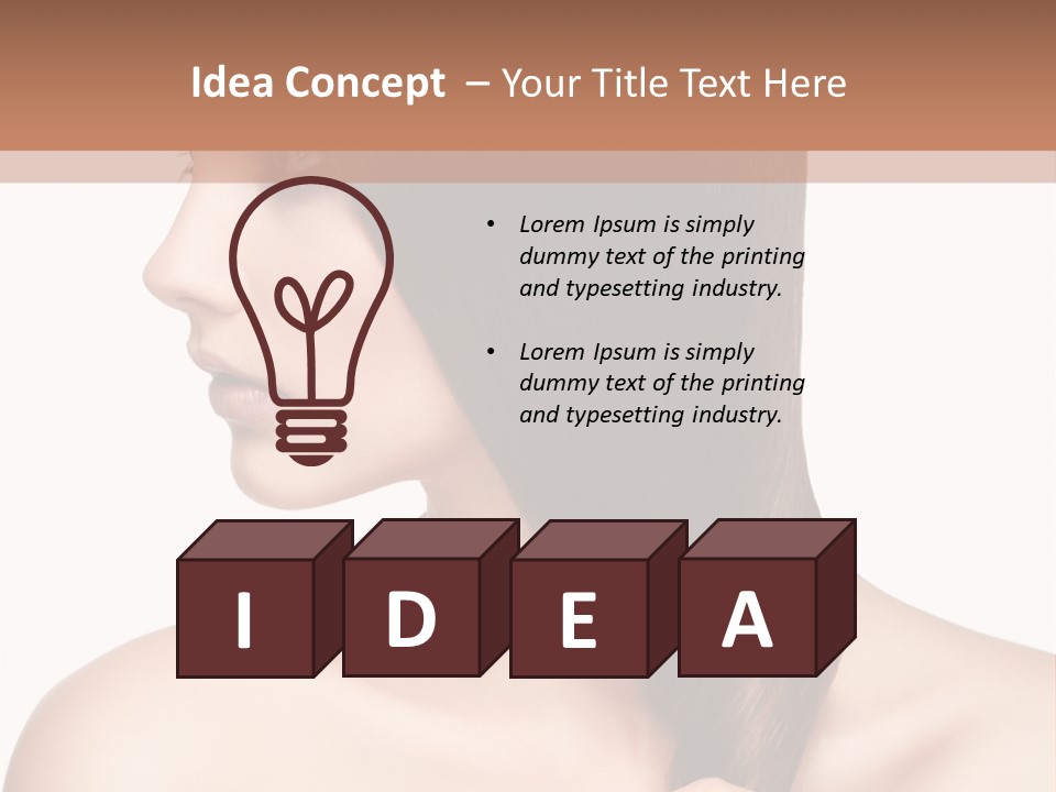 Adult Close Up Head PowerPoint Template