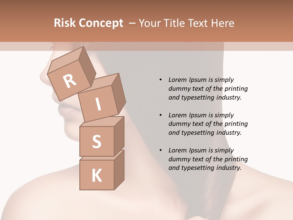 Adult Close Up Head PowerPoint Template