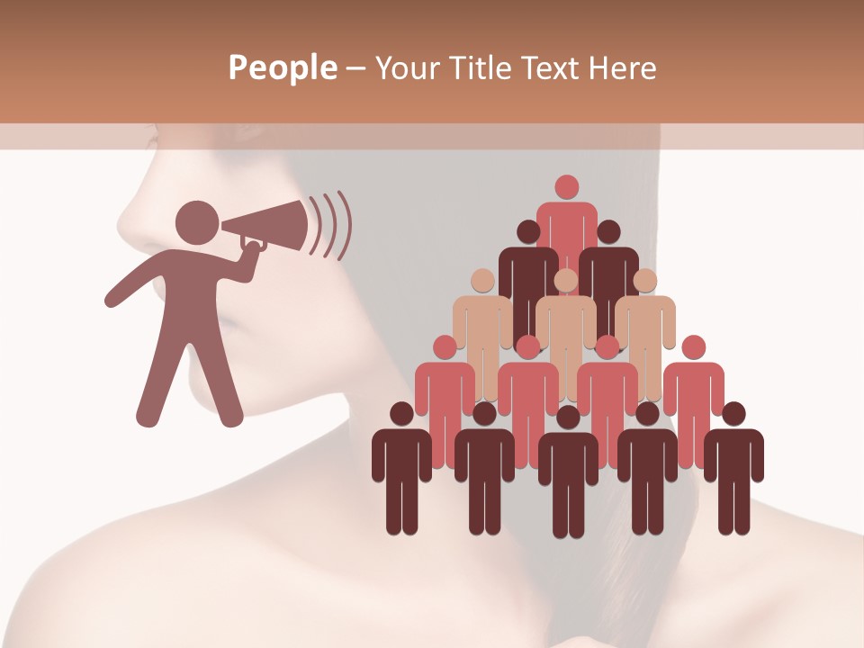 Adult Close Up Head PowerPoint Template