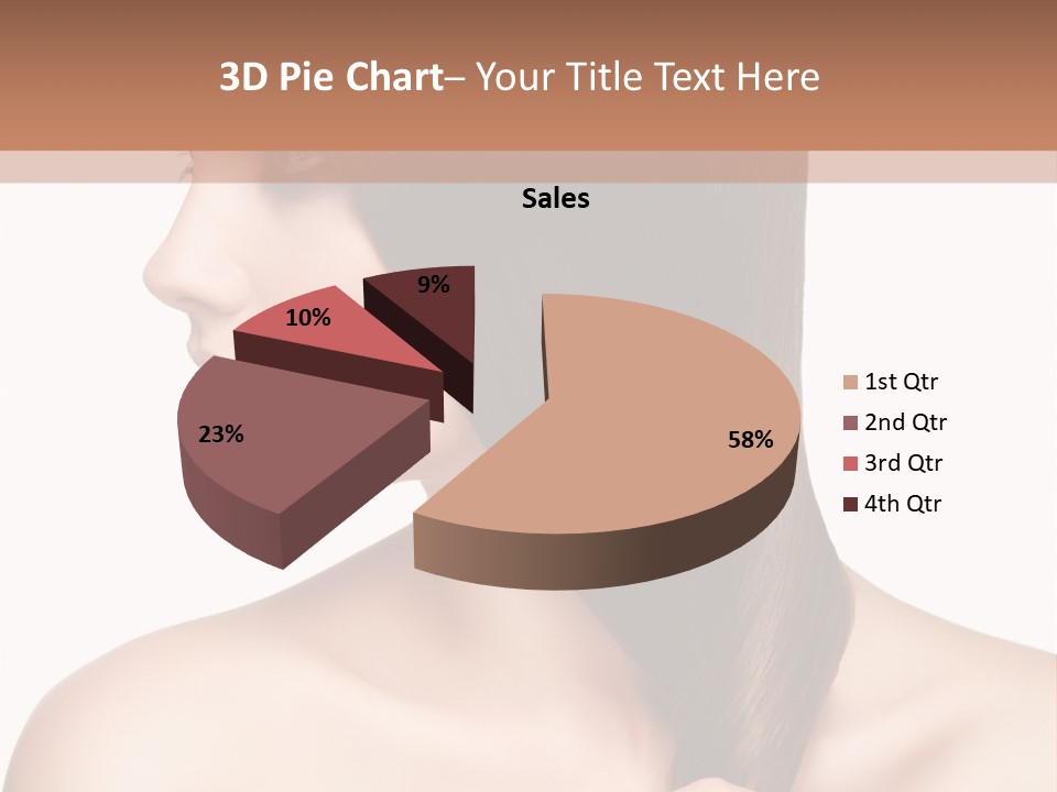 Adult Close Up Head PowerPoint Template