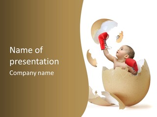 Gloves Baby Beautiful PowerPoint Template