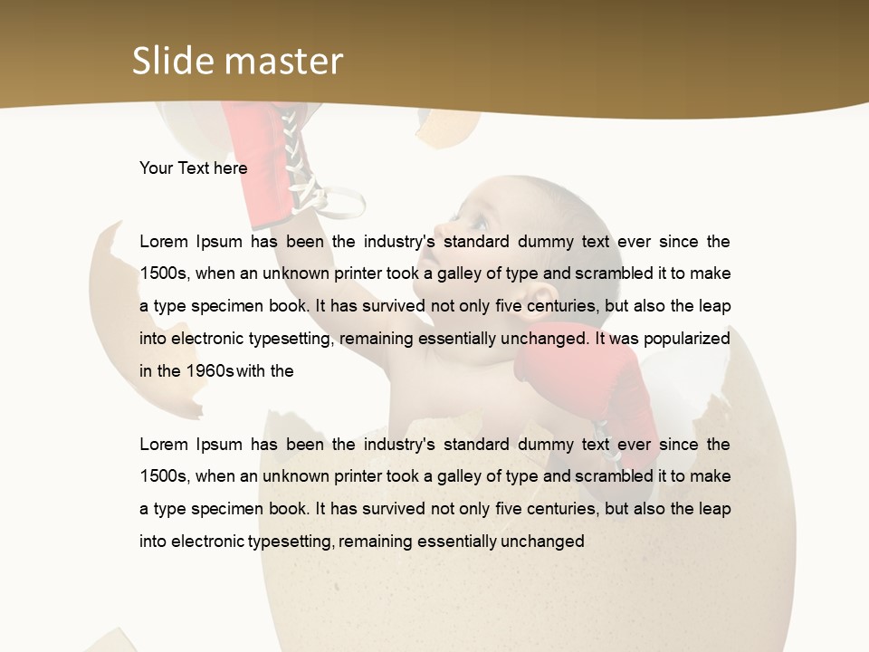 Gloves Baby Beautiful PowerPoint Template