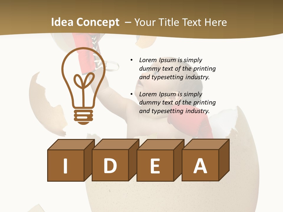 Gloves Baby Beautiful PowerPoint Template