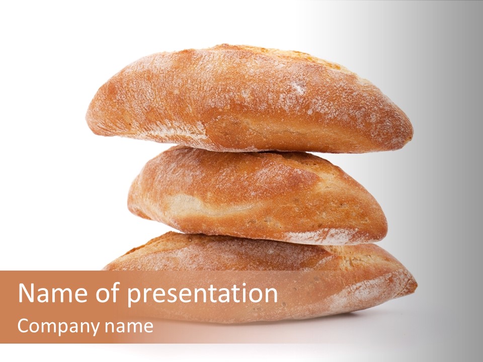 Baked Snack White PowerPoint Template