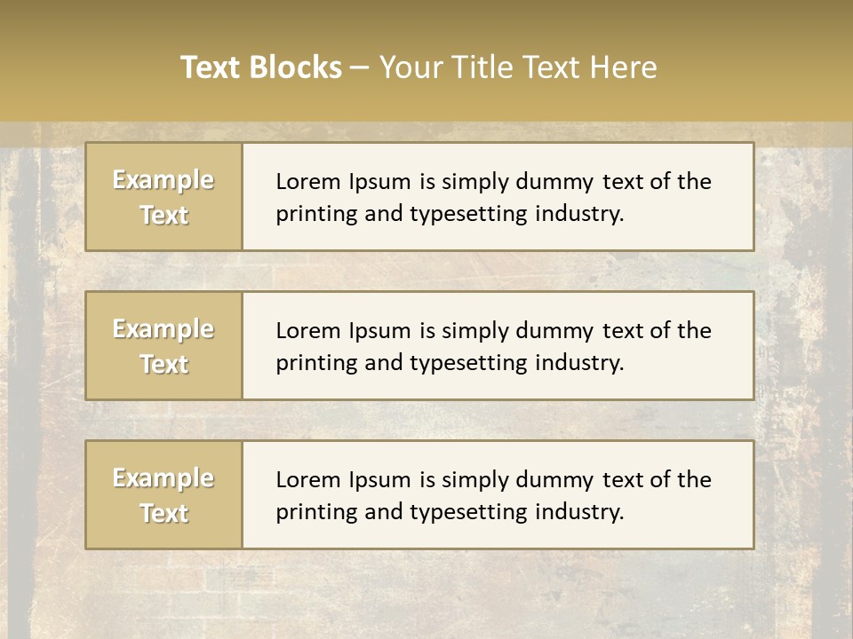 Rustic Burnt Strips PowerPoint Template